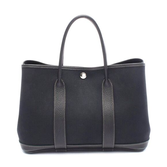 Hermès Handbags - Hermes Garden Party TPM Canvas Leather Tote